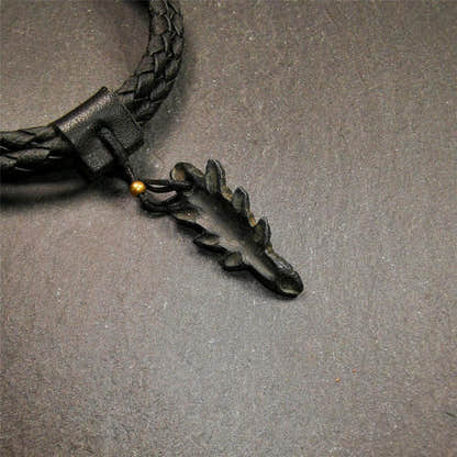 Obsidian Scorpion Amulet 1.26" - Tibetan Buddhist amulet, view 4