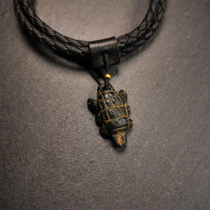 Obsidian Scorpion Amulet 1.1" - Tibetan Buddhist amulet, view 4