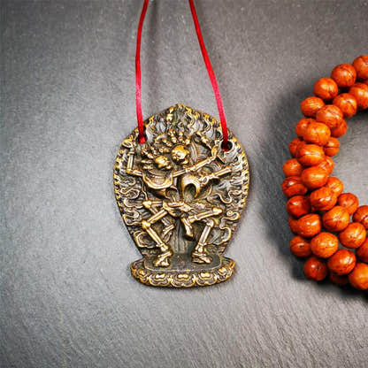 Skull Sitavana Statue - 2.1" - Tibetan Buddhist amulet, front view