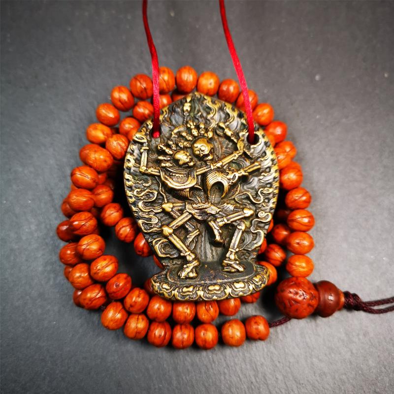 Skull Sitavana Statue - 2.1" - Tibetan Buddhist amulet, detailed view