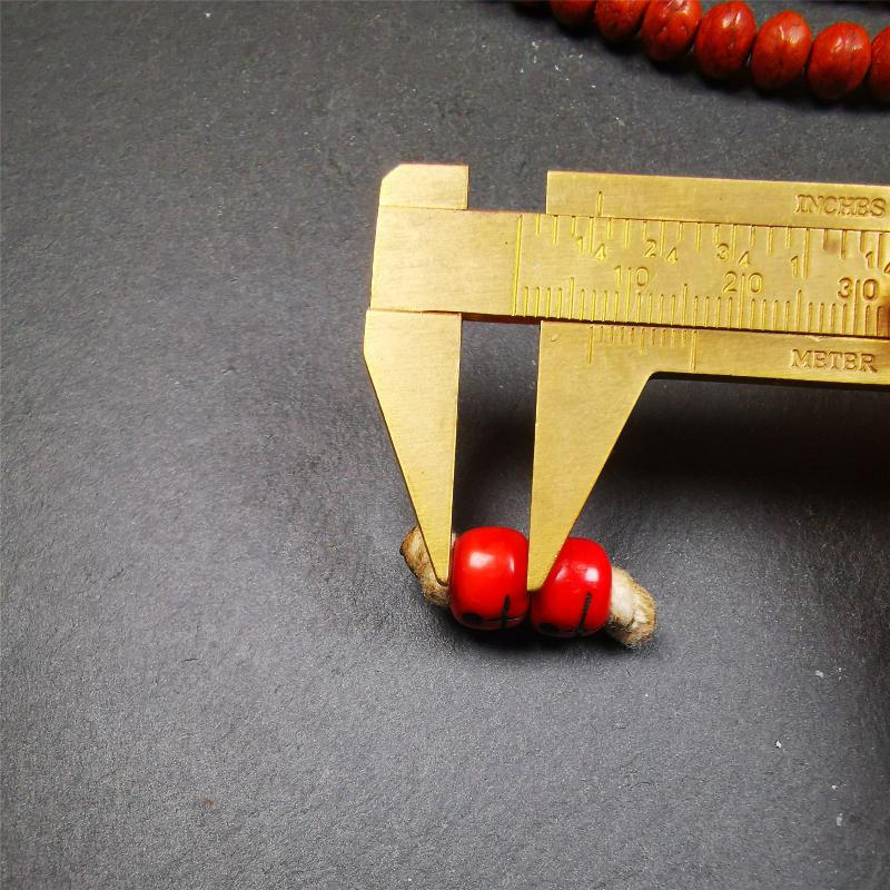 1 Pair of Plastic Skull Beads 0.4" - Tibetan Buddhist art, view 10