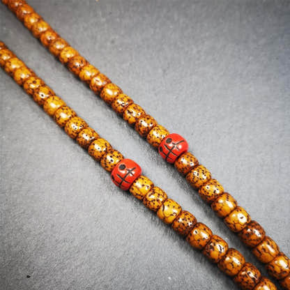 1 Pair of Plastic Skull Beads 0.4" - Tibetan Buddhist art, view 4