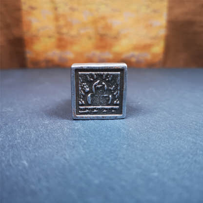 Snow Lion Stupa Seal,1.38" - Tibetan Buddhist art, view 5