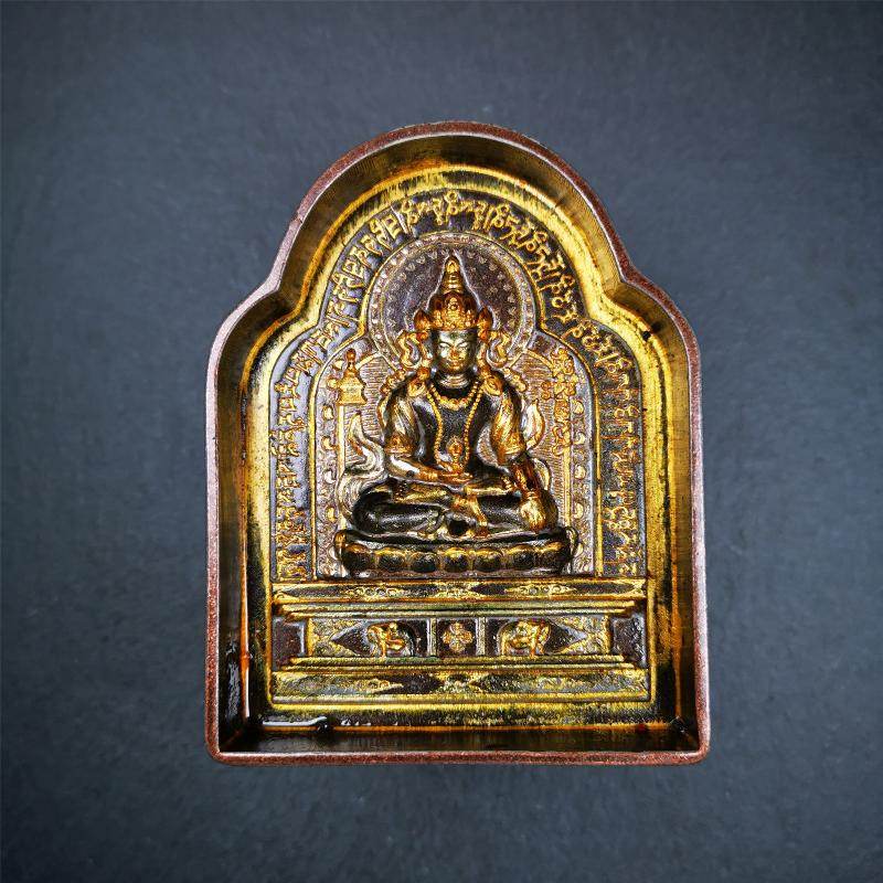 Akshobhya, Tsa Tsa Mold - Tibetan tsa tsa mold, close-up detail