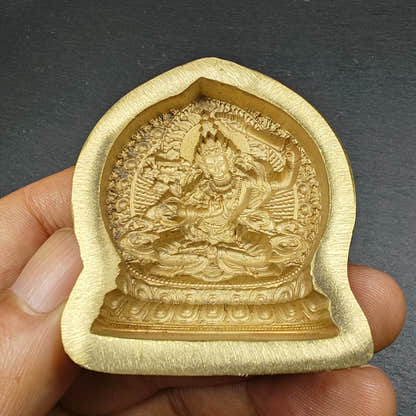 Yellow Manjusri Tsa Tsa Mold - Tibetan tsa tsa mold, view 5