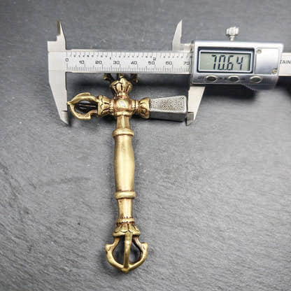 Vajra Hammer 5.1" - Tibetan Buddhist vajra, size reference
