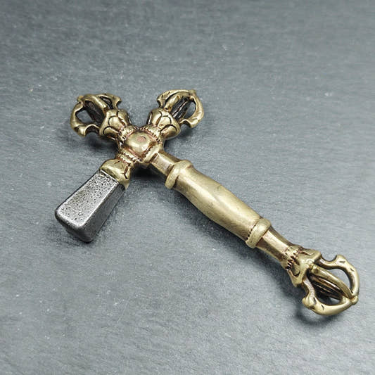 Vajra Hammer 5.1" - Tibetan Buddhist vajra, front view
