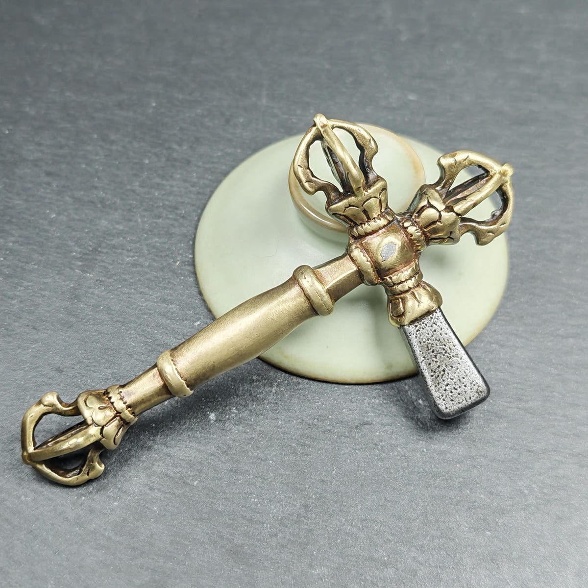 Vajra Hammer 5.1" - Tibetan Buddhist vajra, close-up detail