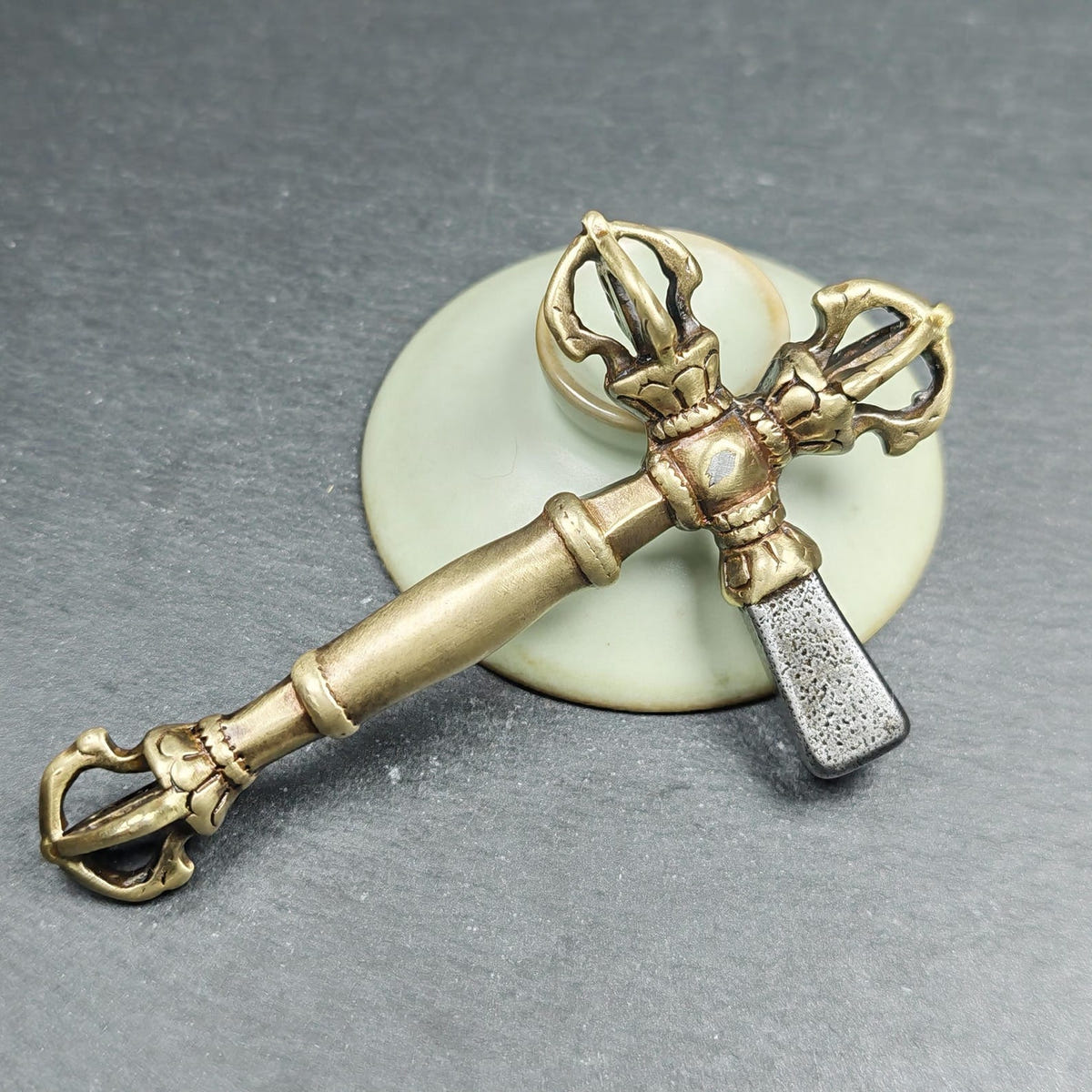 Vajra Hammer 5.1" - Tibetan Buddhist vajra, close-up detail