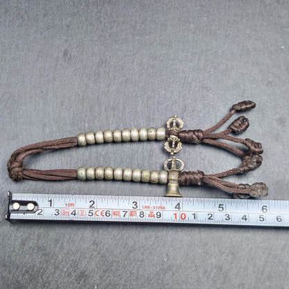 Tibetan Mala Counters Sterling Silver - Tibetan Buddhist mala beads, view 7