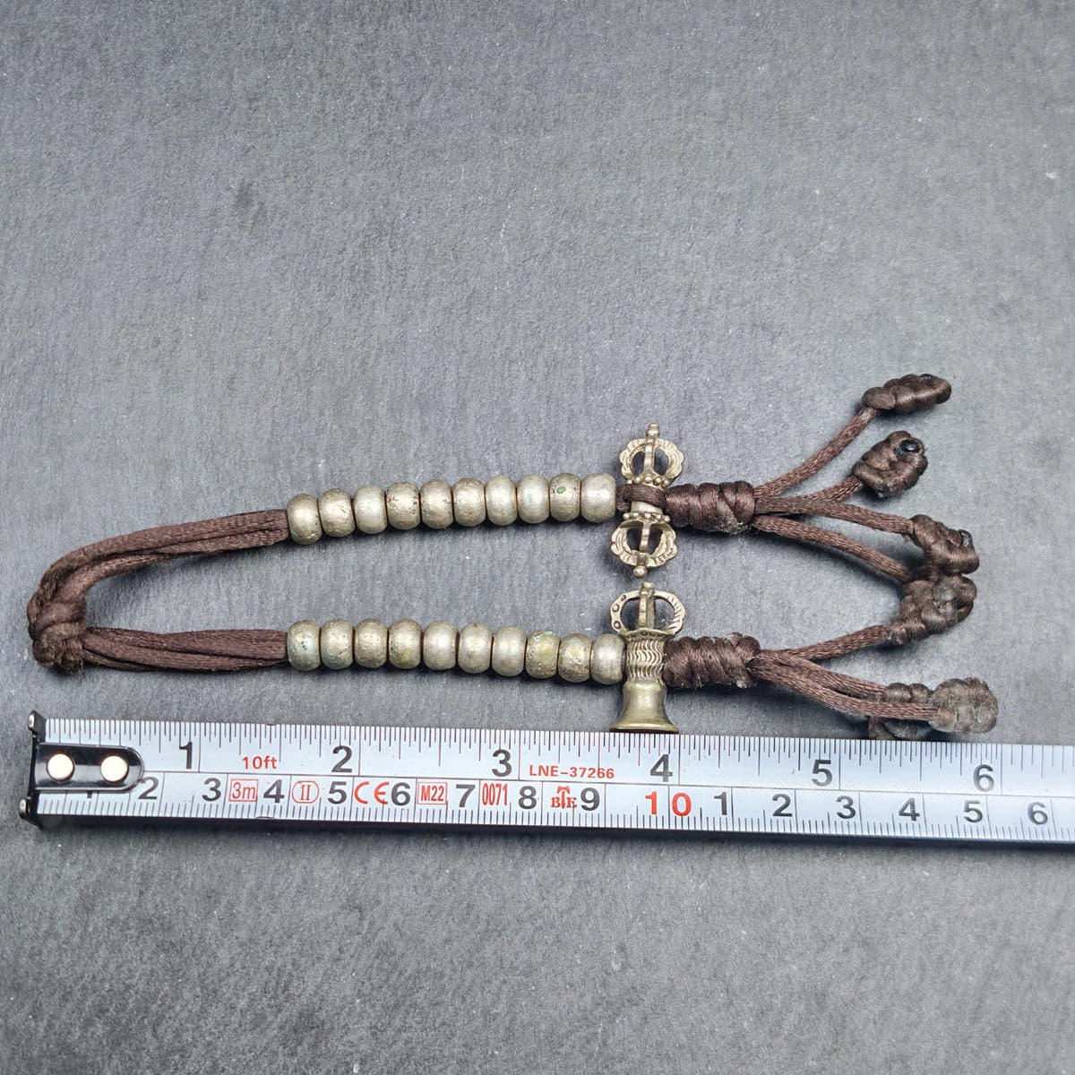 Tibetan Mala Counters Sterling Silver - Tibetan Buddhist mala beads, view 7