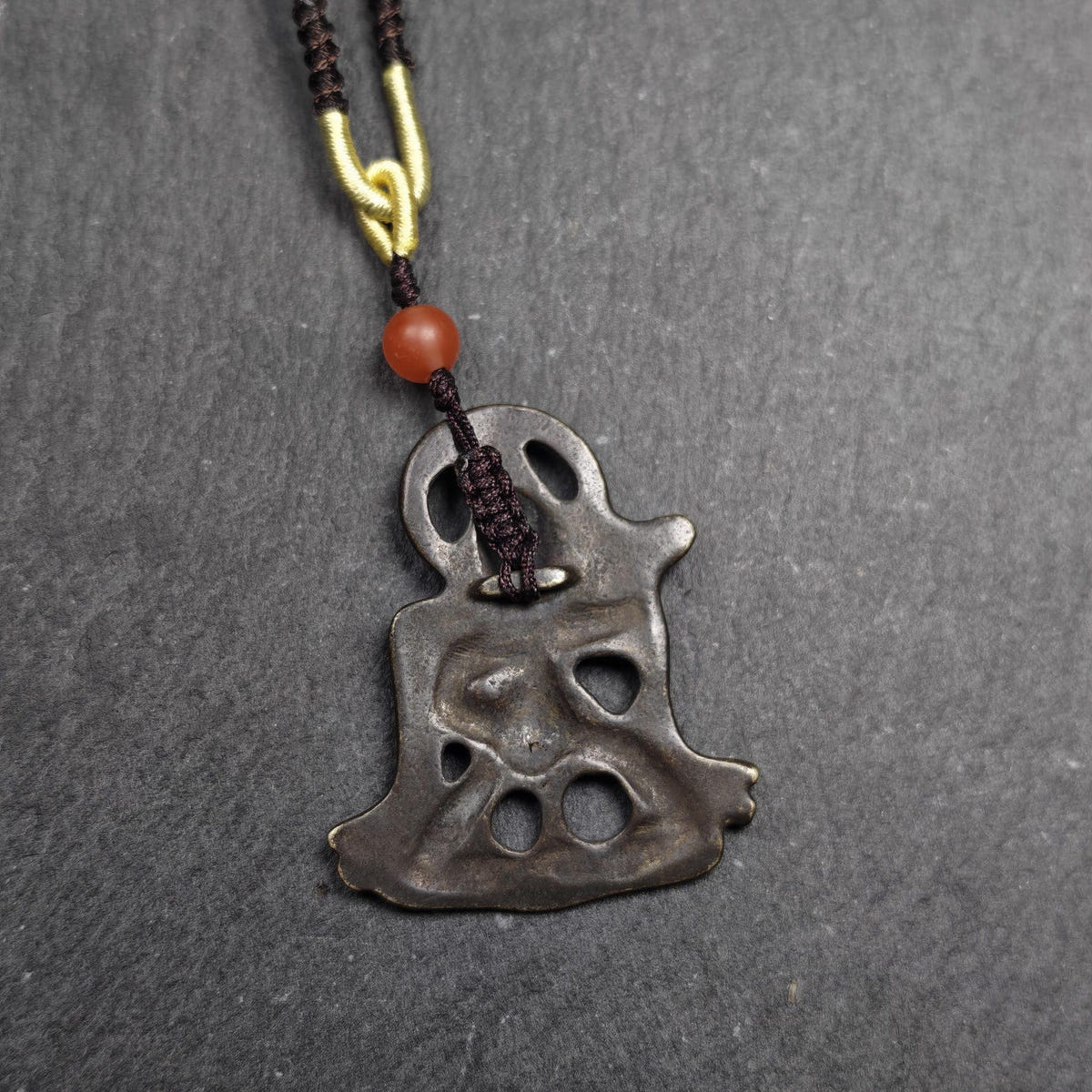 Vajrapani Amulet Pendant - Tibetan Buddhist amulet, detailed view