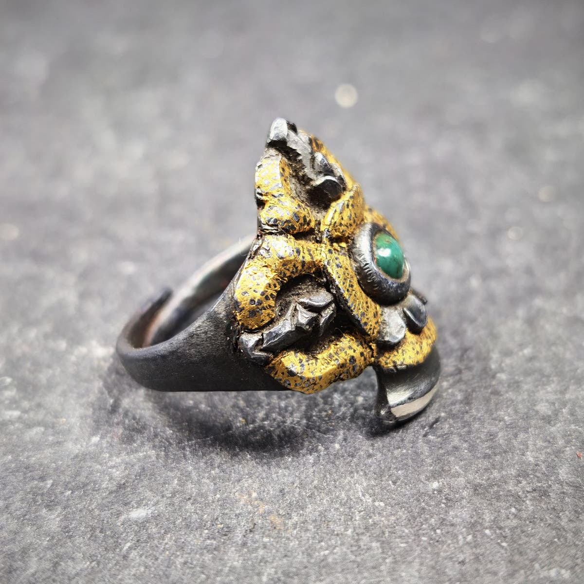 Tibetan Buddhist Vajra Bell Ring,Made of Pure Gold Filled and Silver Filled - Tibetan Buddhist vajra, view 7