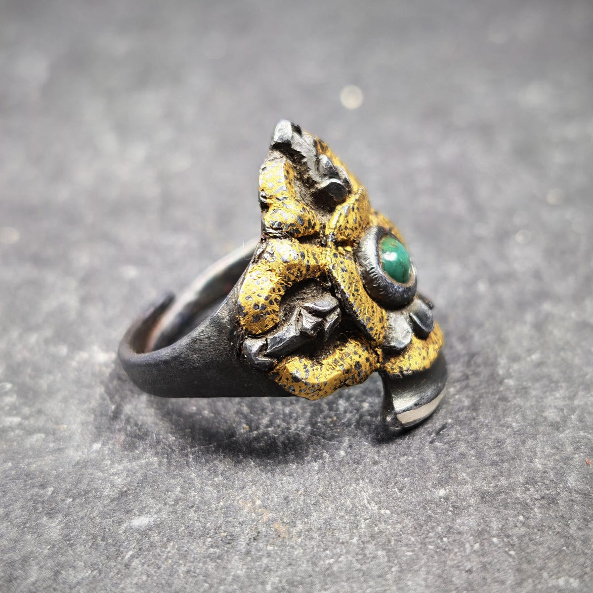 Tibetan Buddhist Vajra Bell Ring,Made of Pure Gold Filled and Silver Filled - Tibetan Buddhist vajra, view 7