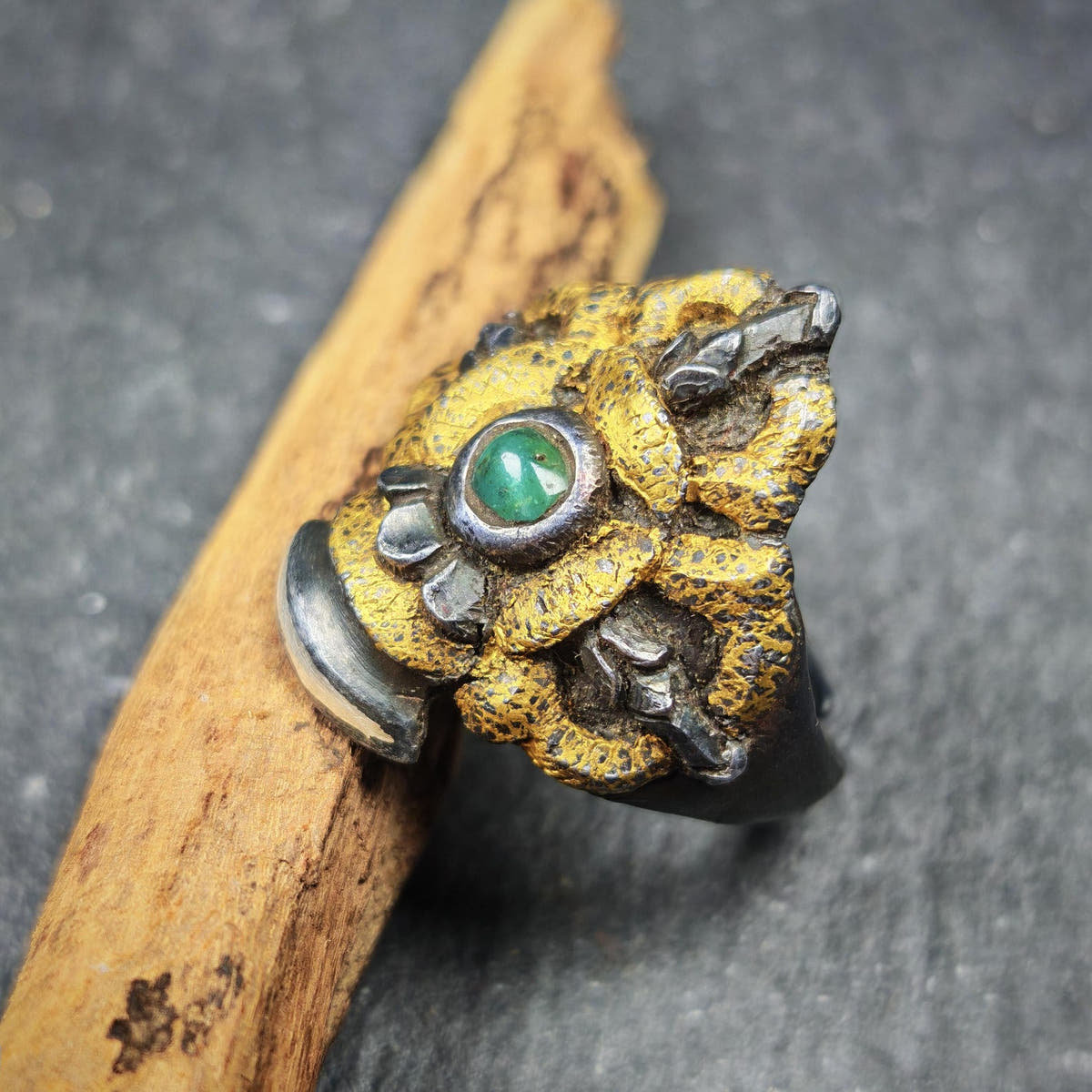 Tibetan Buddhist Vajra Bell Ring,Made of Pure Gold Filled and Silver Filled - Tibetan Buddhist vajra, view 5