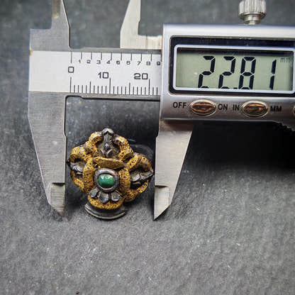 Tibetan Buddhist Vajra Bell Ring,Made of Pure Gold Filled and Silver Filled - Tibetan Buddhist vajra, view 11