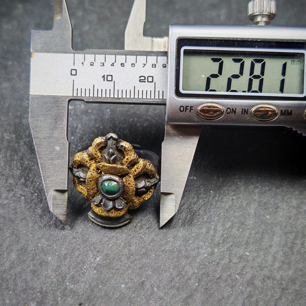 Tibetan Buddhist Vajra Bell Ring,Made of Pure Gold Filled and Silver Filled - Tibetan Buddhist vajra, view 11