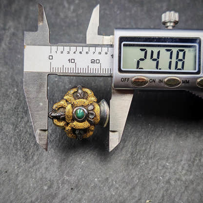 Tibetan Buddhist Vajra Bell Ring,Made of Pure Gold Filled and Silver Filled - Tibetan Buddhist vajra, view 12