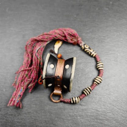 Portable Tibetan Chöd - Damaru Drum - Tibetan Buddhist art, view 4