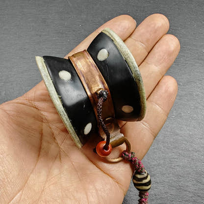 Portable Tibetan Chöd - Damaru Drum - Tibetan Buddhist art, view 7