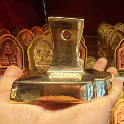 Bordered Yellow Tara Tsa Tsa Mold - Tibetan tsa tsa mold, view 6