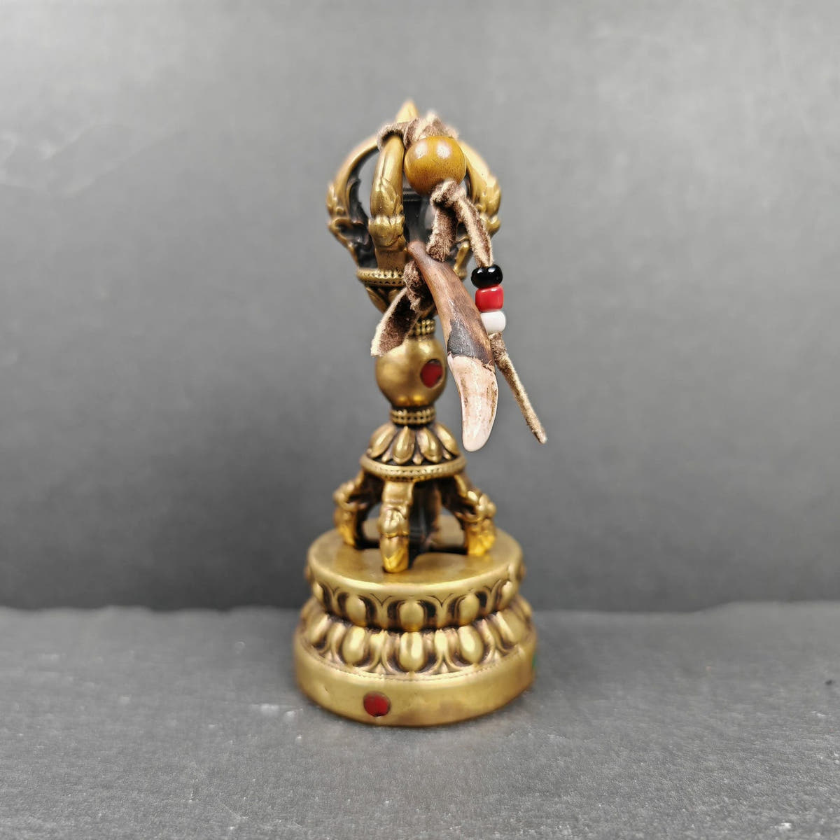 Authentic Tibetan Dorje Vajra - Tibetan Buddhist vajra, detailed view