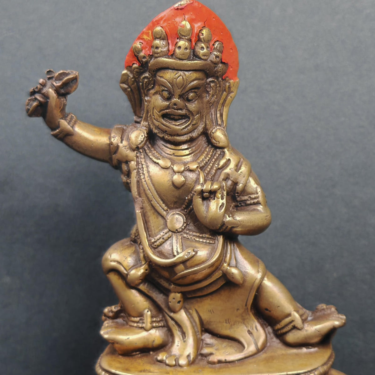 Vajrapani - Scared Tibetan Statue 40 Years Old 11cm Height - Tibetan Buddhist statue, view 7