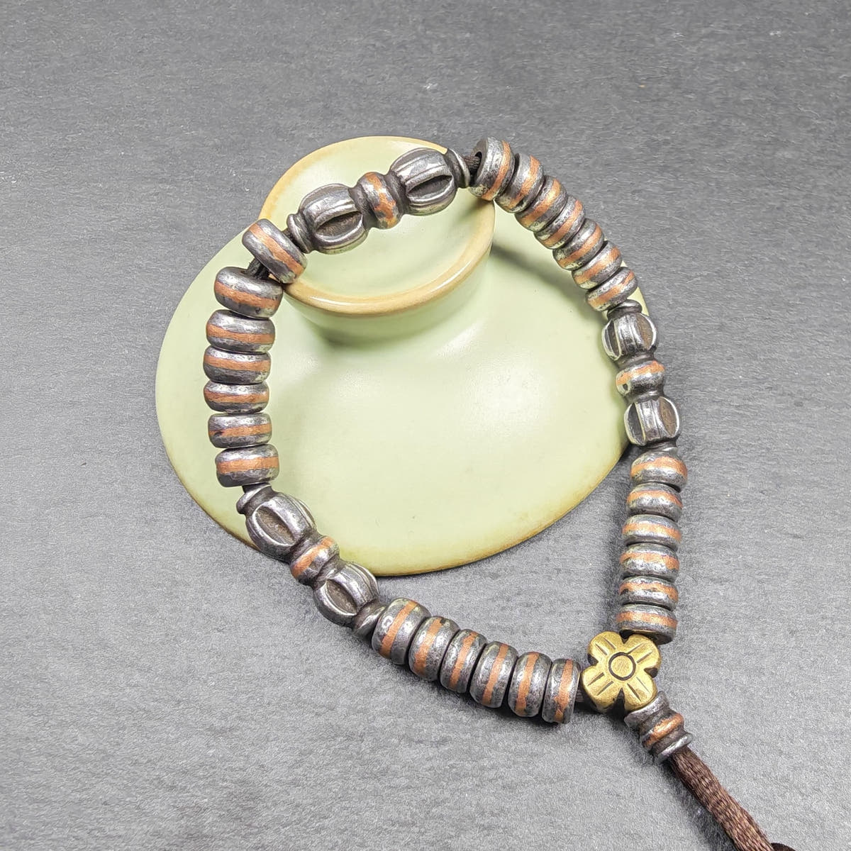 Wrist Mala ｜ Handmade 8mm Cold Iron Vajra Bracelet - Tibetan Buddhist mala beads, view 5