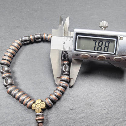 Wrist Mala ｜ Handmade 8mm Cold Iron Vajra Bracelet - Tibetan Buddhist mala beads, view 9