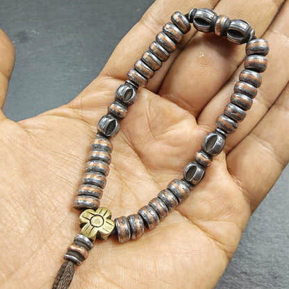 Wrist Mala ｜ Handmade 8mm Cold Iron Vajra Bracelet - Tibetan Buddhist mala beads, view 7