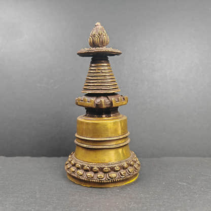 Kadampa Stupa / Kadam Stupa, 14cm height - Tibetan Buddhist statue, detailed view