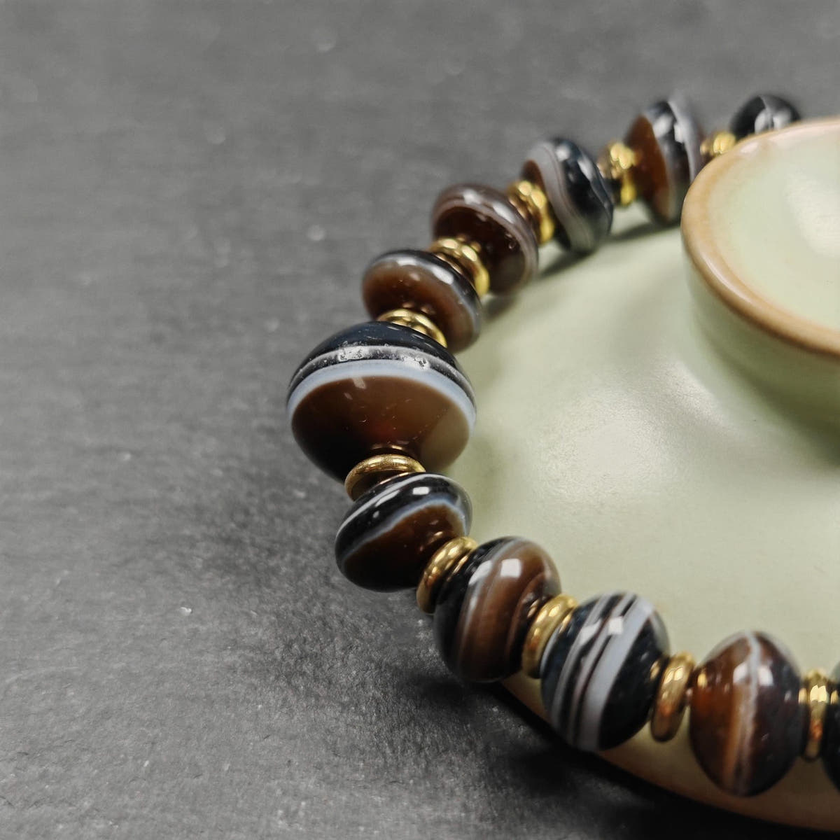 Tibetan Dzi Wrist Mala Medicine Buddha Dzi Bracelet - Tibetan Buddhist mala beads, view 10