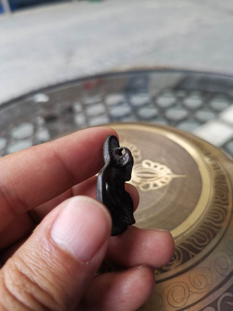 Buddhist Protective Pendant,Abstract Wrathful Vajrapani Amulet Badge,Made of Tho - Tibetan Buddhist amulet, view 4