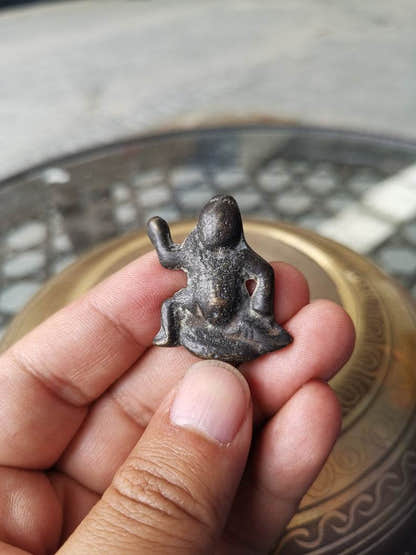 Buddhist Protective Pendant,Abstract Wrathful Vajrapani Amulet Badge,Made of Tho - Tibetan Buddhist amulet, size reference