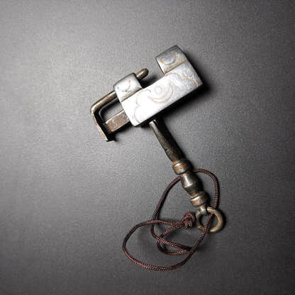Iron Padlock Amulet, Mini Lock for Home Decor / Suitcase - Tibetan Buddhist amulet, view 5