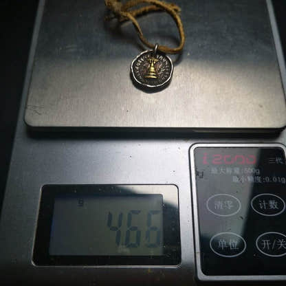 Buddhist Protective Pendant,Stupa,Pagoda,Buddhist Tower Amulet Badge,Sterling si - Tibetan Buddhist amulet, size reference