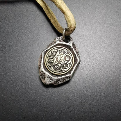 Protective Pendant,Om Mani Padme Hum Mantra Amulet - Tibetan Buddhist amulet, view 6