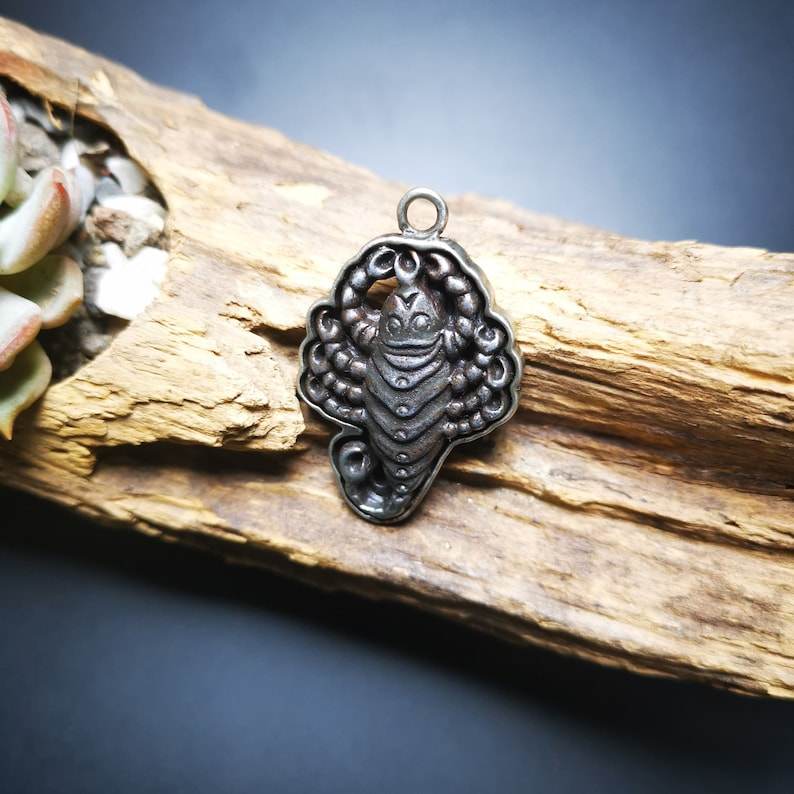 Amulet,Scorpion Guru of Padmasambhava - Tibetan Buddhist amulet, detailed view