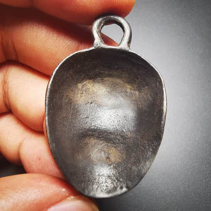 Skull Sītavana Amulet,Smasana Adhipati Pendant,Made of Thokcha - Tibetan Buddhist amulet, view 8