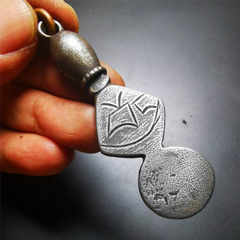 Skull Sītavana Phurba Amulet,Kila,Kilaka Pendant - Tibetan Buddhist amulet, view 6