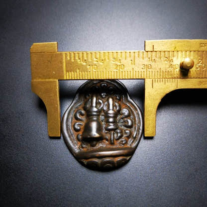 Buddhist Protective Amulet Pendant,A Tibetan vajra club and tribu bell ,80 years - Tibetan Buddhist amulet, view 9