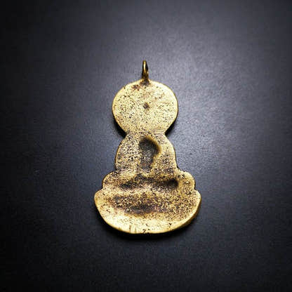 Buddhist Amulet Pendant,Bhaisajyaguru,Medicine Buddha,50 Years Old - Tibetan Buddhist amulet, view 4