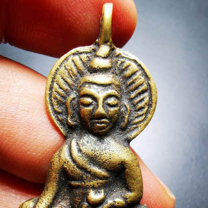 Buddhist Amulet Pendant,Bhaisajyaguru,Medicine Buddha,50 Years Old - Tibetan Buddhist amulet, view 8