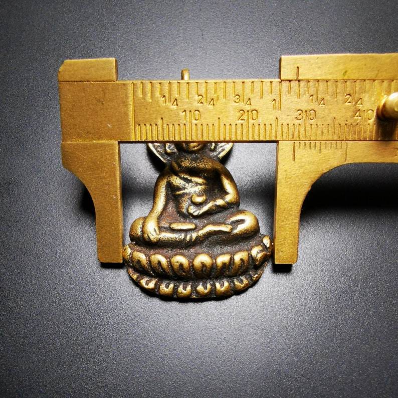 Buddhist Amulet Pendant,Bhaisajyaguru,Medicine Buddha,50 Years Old - Tibetan Buddhist amulet, view 9
