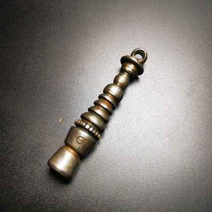 Buddhist Ritual,Stupa,Pagoda,Buddhist Tower Amulet Pendant,Made of Cold Iron - Tibetan Buddhist amulet, view 8