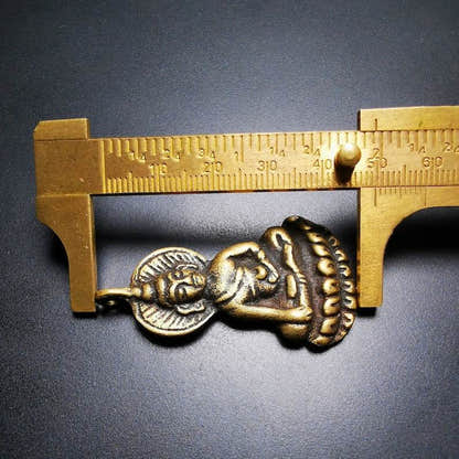 Buddhist Amulet Pendant,Bhaisajyaguru,Medicine Buddha,50 Years Old - Tibetan Buddhist amulet, size reference