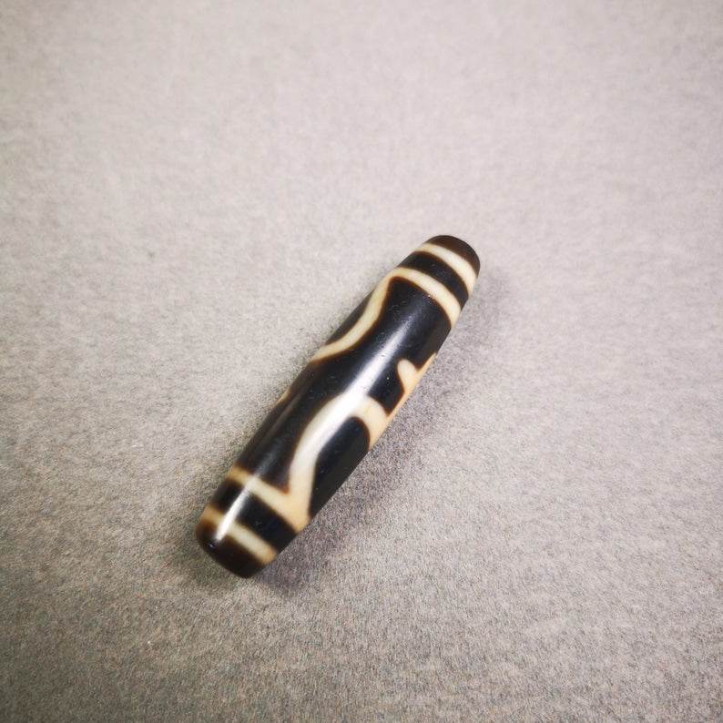 Ritual Vase Dzi Bead - Tibetan dzi bead, view 4