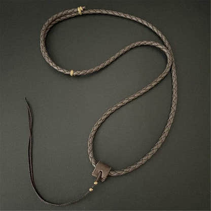Handmade Leather Cord - Tibetan Buddhist art, view 5