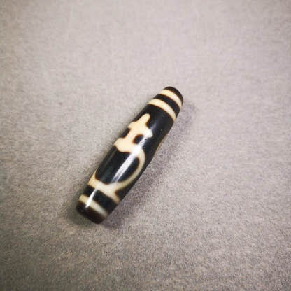 Ritual Vase Dzi Bead - Tibetan dzi bead, view 5
