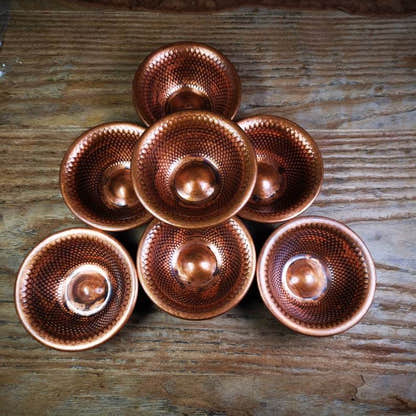 Buddhist Water Offering Bowls - Tibetan Buddhist art, detailed view